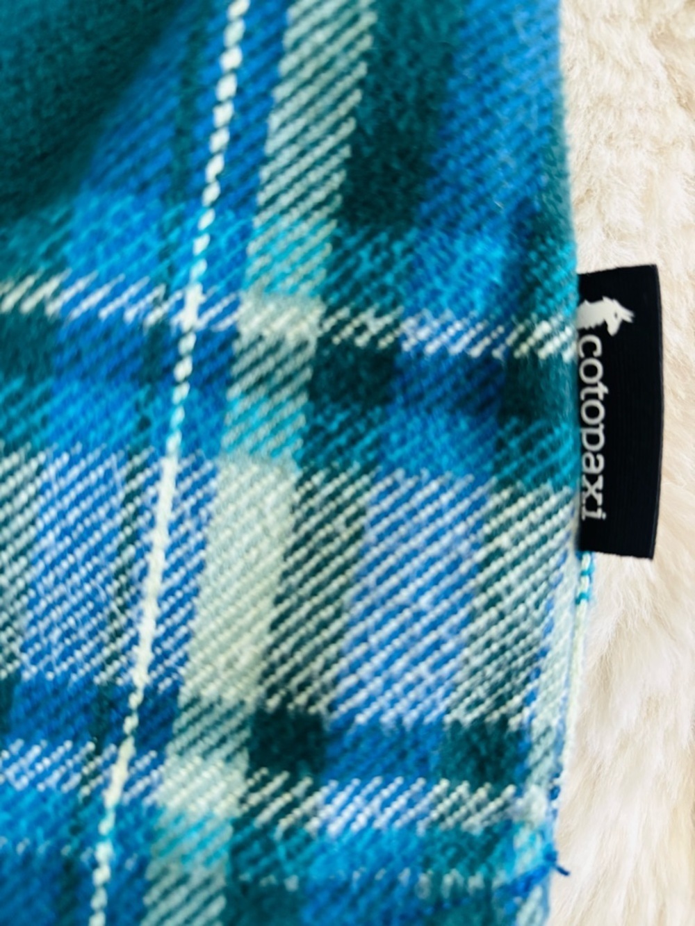 Cotopaxi Mero Organic Flannel Shirt Plaid Camp Cabin Blue Shacket Size: Large - Picture 4 of 6